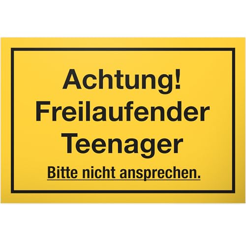 DankeDir! Freilaufender Teenager - Schild - Tür Deko Zimmer Deko...