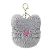 Produktbild MSYOU Schlüsselanhänger, lustig, niedlich, weich, Katzen-Design, für Mädchen, Geburtstag, Grau/Rosa/Grau, Legierung, grau, 15 * 10cm