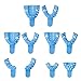 Impression Trays Plastic Small Medium Large Autoclavable Perforated Impression Trays Set Blue (10 PCS)