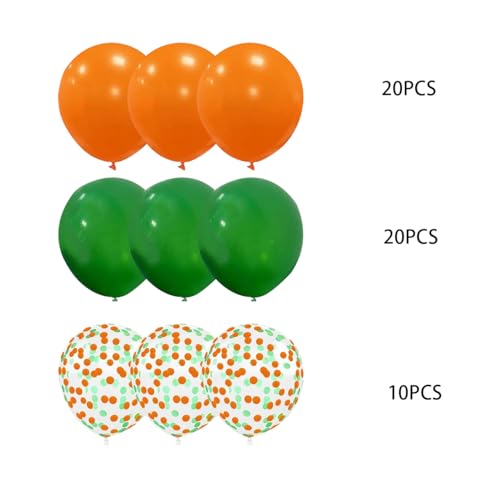 XIKSXITN 12inch Green Orange Balloons with Green Orange Confetti Balloons Perfect for Party Decorations,Pack of 50 by Xiksxitn - Used condition - Image 2
