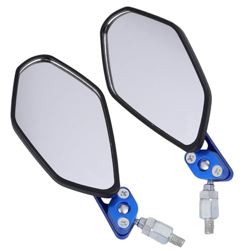 Espejo retrovisor de motocicleta ajustable de plástico y aluminio ifundom azul para moto y ATV