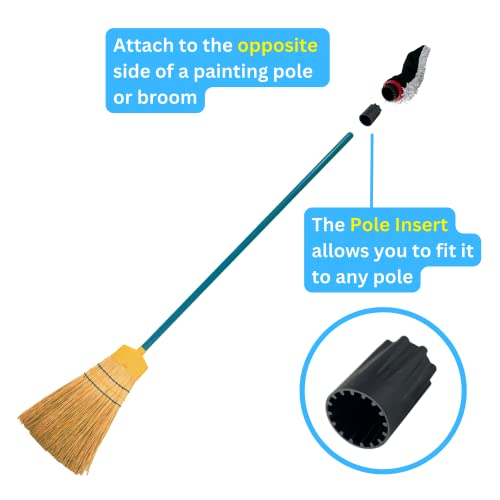 Bye-Bye Rags: Multipurpose Microfiber Cleaning Brush | Pole Attachment, Replacement Socks, Sanding Pads, And Scrubby | Bundle #TOP4