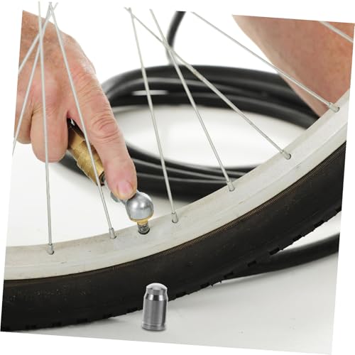 DECHOUS 2pcs tapas de válvula para bicicleta de aleación de titanio para neumáticos, protectores para vástago, cubiertas seguras para bicicletas de montaña y ruta miniatura 7