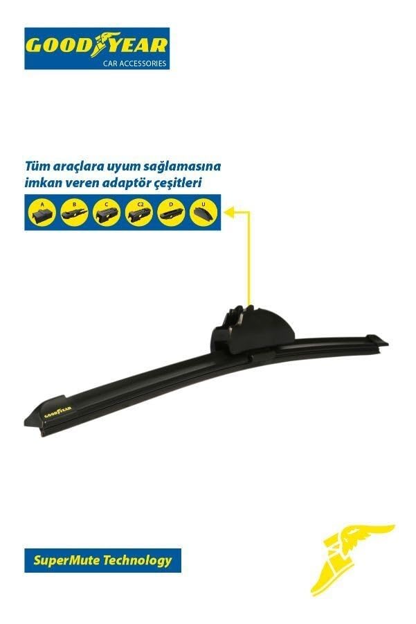 Goodyear Bmw 3Series(E46) Convertible 2000-2005 Supermute 2'Li Silecek Takımı 580Mm 500Mm