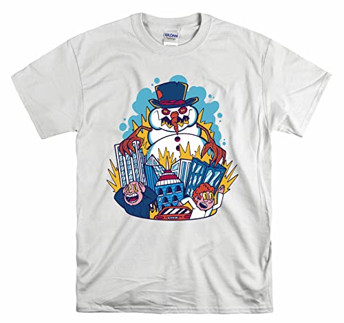 Image of Snowman Kaiju Scary Horror Official Men Women Unisex Top T Shirt-4XL White