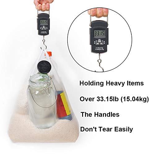 Lazyme T-BAG-100-WHITE T-Shirt Carry-Out Bags Plastic Grocery Bags White Sturdy Handled Merchadise Bags,Standard Supermarket Size, 12 X 20 Inch  thumb #4