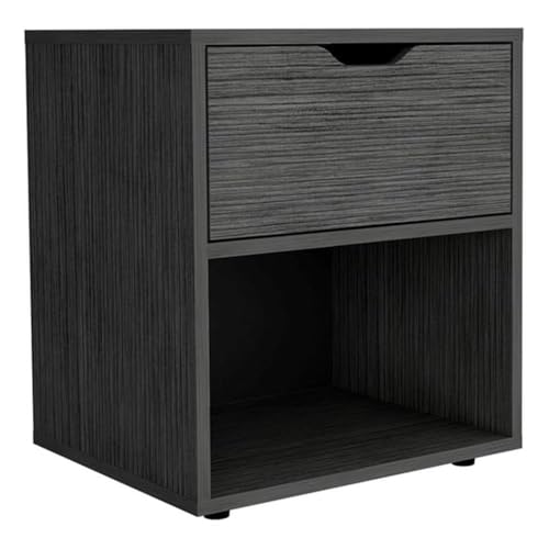 Tuhome Furniture Aberdeen Nightstand Gray Engineered Wood
