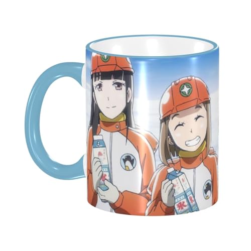 宇宙よりも遠い場所 セラミックマグカップ 食器 大容量コーヒーカップ 330ml 耐熱 おしゃれなマグカップ オフィスホーム用 プレゼントに最適 再利用可能 ギフト 男女兼用 Sky Blue