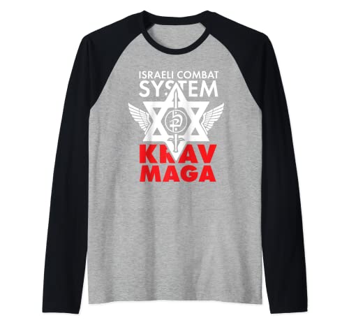 Krav Maga sistema di combattimento israeliano Maglia con Maniche Raglan
