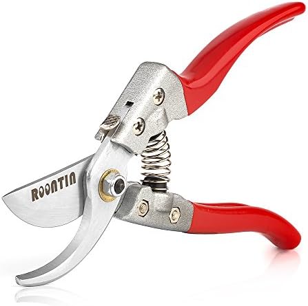 Roontin Pruning Shears, SK-5 Steel Blades Bypass Pruner with Non-Slip Ergonomics Handles and Safety Lock, Best Garden Pruner for Tree Trimmers Secateurs, Hand Pruners,Gardening Scissors and More