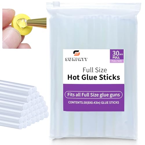 SUNFATT Full Size Hot Glue Sticks,(30 Pcs) 8