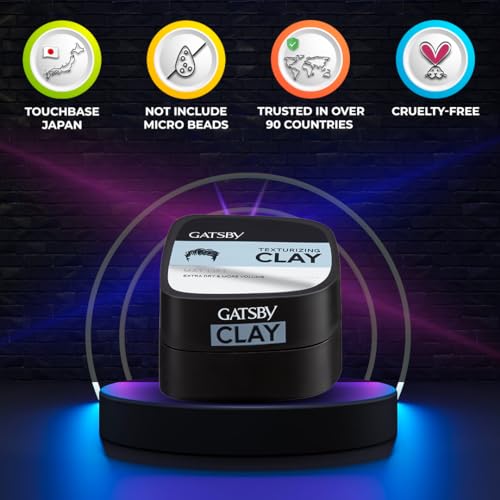 Gatsby Texturizing Clay - Mat Lift | For Super Strong Hold, More Volume & Extra Dry Look | Stylish Matte Finish | Anytime Restylable Hair Styling Clay Wax | Hair Wax For Men | 75gm - Image 5