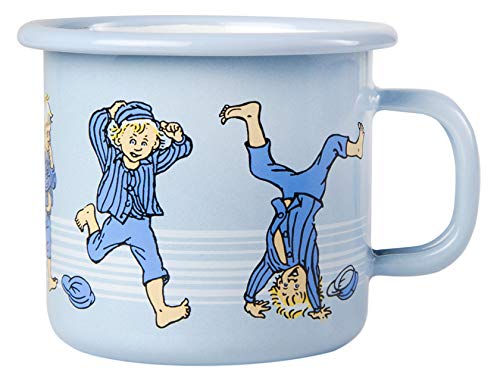Muurla Mumin Retro Becher Aus Emaille – Hellblau, 250 Ml, Spülmaschinenfest, Für Kalte & Warme Getränke