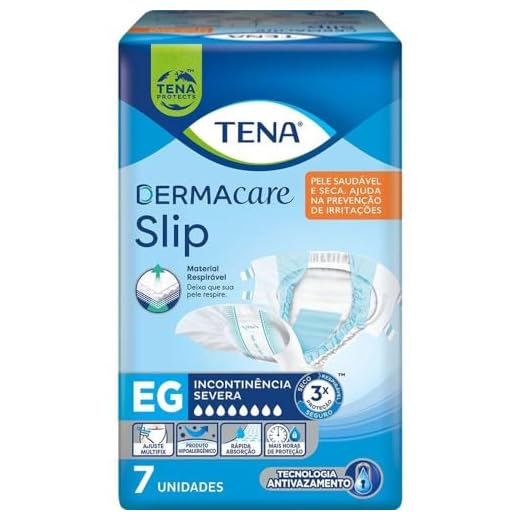 Fralda Geriátrica Tena Slip Dermacare EG 7 Unidades