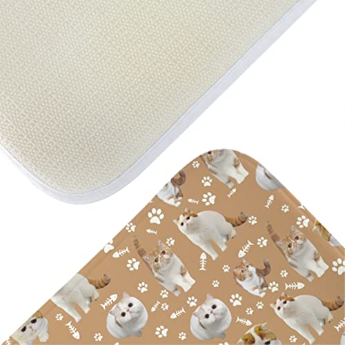 Das ist der exotische Kater Kater 3 Teiliges Badteppich Set Polyesterfaser 3 teilig Badteppich Abnehmbar Weich und Warm Badteppich Toilettensitzbezug Combo Schnelltrocknender Multicolor 50x80cm – Bild 3