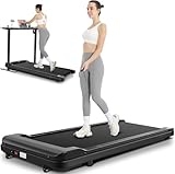 ANCHEER Walking Pads, 2 in 1 Under Desk Treadmill 2.5HP Compact Running Machine with Remote Control, 300lbs Weight Capacity for Home/Gym/Office,Ultra-Quiet, Installation-Free
