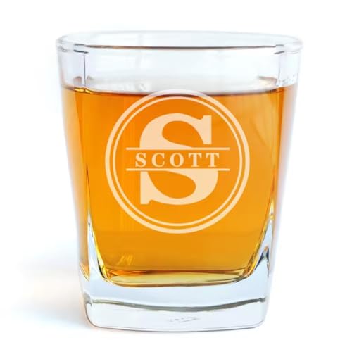miguha Vasos de chupito personalizados, vaso de whisky con nombre personalizado, for novio, padrino de boda, regalo for padrino, decoración de bar for casa o fiesta de boda(C)