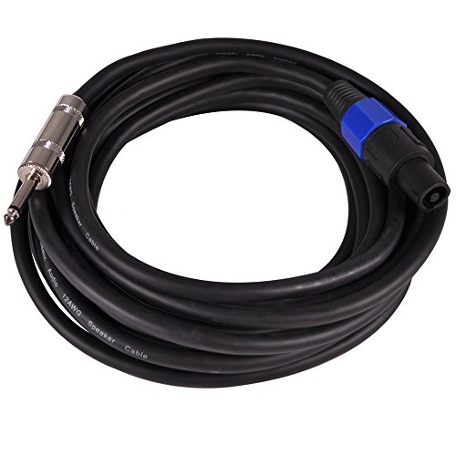 Câble Speakon vers 6.35mm en calibre 12 avec gaine haute isolation 7.6m