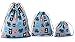 Abaría - 3 Unidades Bolsa de algodón con Cuerdas – Pequeña Saco Bolsas - Bolsa Inserto Organizador para bebé Ropa Juguete pañales - Bolsa de Regalo - 25x 30 cm, 19 x 23 cm, 14 X 16