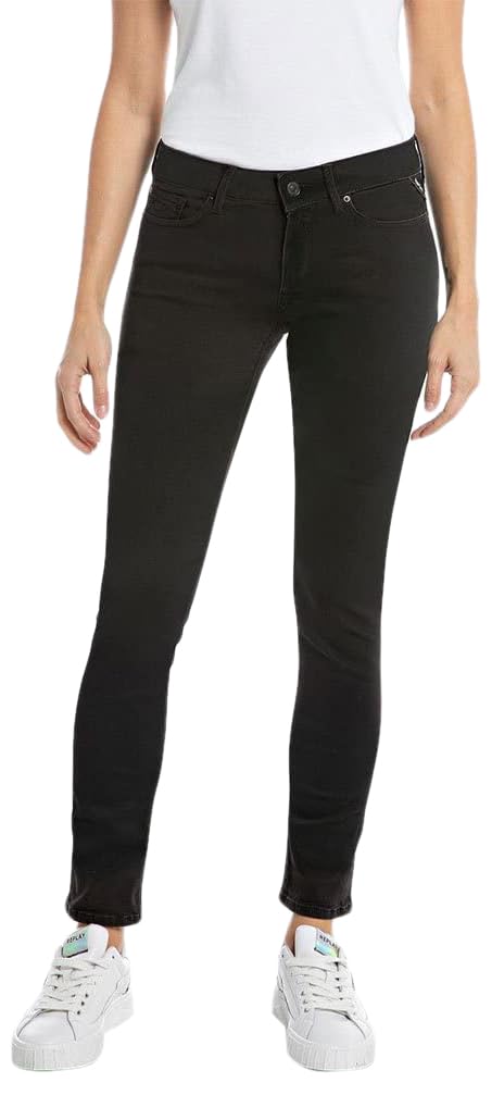 Replay women's jeans with power stretch, black (Black 098), 26W / 28L