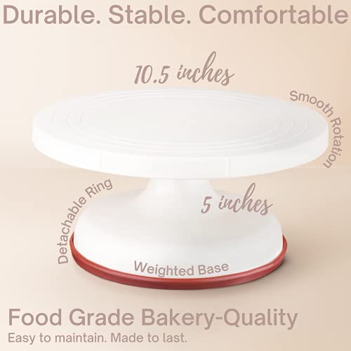 The Upper Kitchen Cake Spinner – Best Cake Spinner Turntable For Decorating, Tall Spinning Cake Stand For Decorating, Rotating Cake Stand, Small Revolving Cake Stand, White Cake Decorating Stand #TOP3