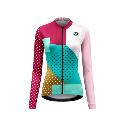 UGLY FROG H Women's Cycling Jersey Long Sleeve Biking Cycling Shirt with 3 Pocket Breathable Quick Dry Bicycle Wear