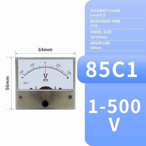 Voltmètre bidirectionnel CC à aiguille centrale ±200V 85C1 pour lecture précise - 2