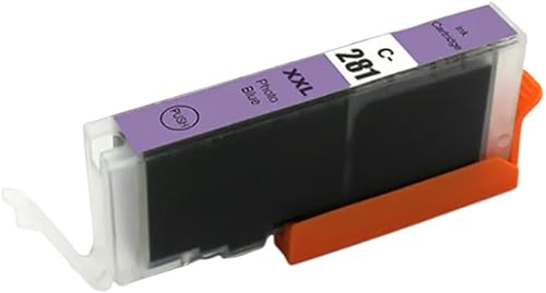 PGI 280 XL 281 PGI-280 PGI280 CLI-281 CLI281 Compatible Ink Cartridge Compatible with TS8120 TS8220 Printers(2PCS 281 Photo Blue)