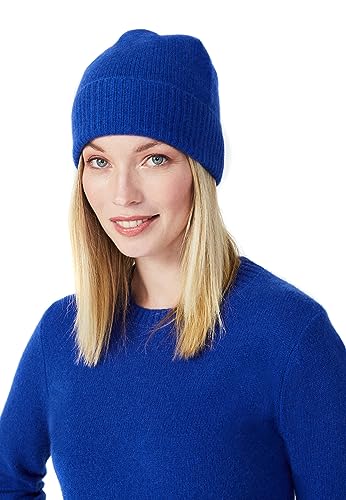 Image of Style Republic 100% Pure Cashmere Long Sleeve Crew Neck Sweater for Women (Royal Blue, Large)