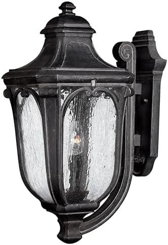Hinkley Trafalgar Traditional Three Light Medium Outdoor Wall Mount, Museum Black