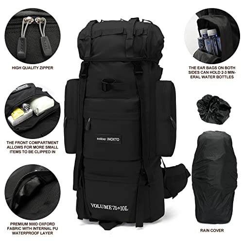 Ix Inoxto 65/85L Lightweight Internal Frame Hiking Backpack For Men Women,Waterproof Camping Backpack With Rain Cover, High-Performance Outdoor Sport Travel Daypack For Mountain Climbing Touring #TOP3