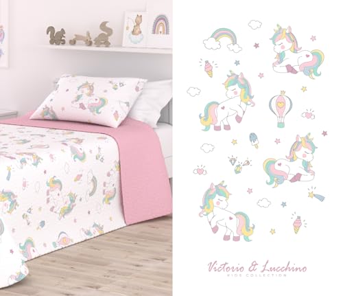 Colcha infantil ligera con funda de cojín Victorio & Lucchino microfibra 90cm 3