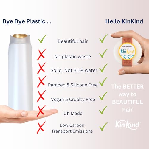 KinKind Hair Conditioner Bar - Make me SHINE! | Conditioner Bar Hair - Conditioner for Coloured Hair & Highlights - Colour Conditioner | Coconut Conditioner | Up to 50 Washes - Vegan & Cruelty Free - Image 7