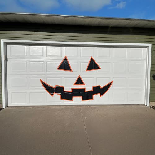 Large Jack-O-Lantern Garage Door Magnets 16-Piece Halloween Pumpkin Face Decoration