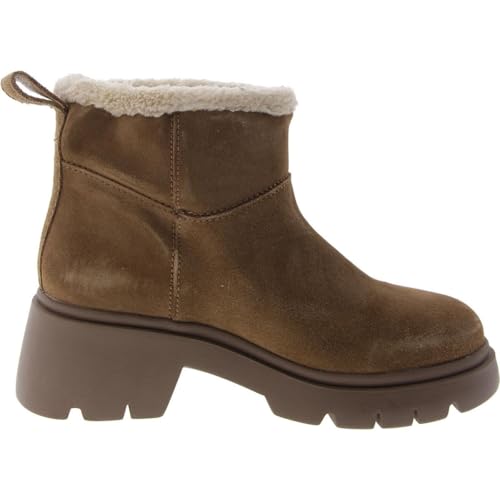 Steve Madden Women's Hatcher Ankle Boot, Chesnut Suede, 8.5