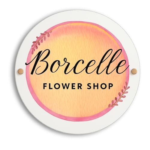 Personalized Office Wall Sign with Company Logo - Round or Rectangle Acrylic Logo Display for Office, Custom Business Wall Sign, Acrylic Office Sign for Office or Reception