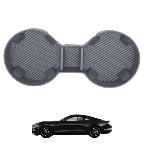 2024 2025+ Mustang Cup Holder Mats (2-Piece Set),Custom Fit for Mustang 2024 2025 Mustang EcoBoost Accessories Easy Clean Car Accessories (Not for Mustang GT)