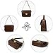 MSGHER Women's Shoulder Bag Messenger Handbag Preppy Style Female Crossbody Bag Retro Purse Designer Briefcase(coffee)