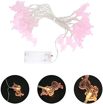 OSALADI LED Unicorn String Lights Lovely Cartoon Night Light Decoration for Wedding Party Bedroom Birthday (Warm White, 3m 20 LEDs)