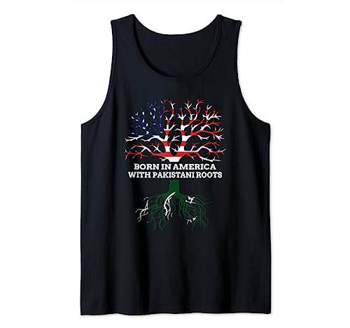 Born in America with Pakistani Roots, Pakistan USA Heritage Tank Top
