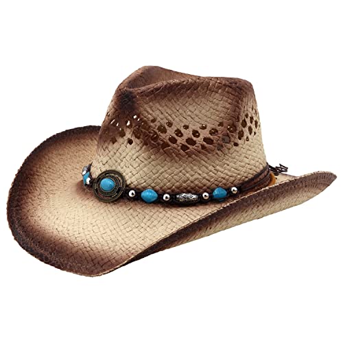 Retro Rodeo Wild Western Cowboy Hats For Men And Women - Raffia Straw - Brown #TOP13