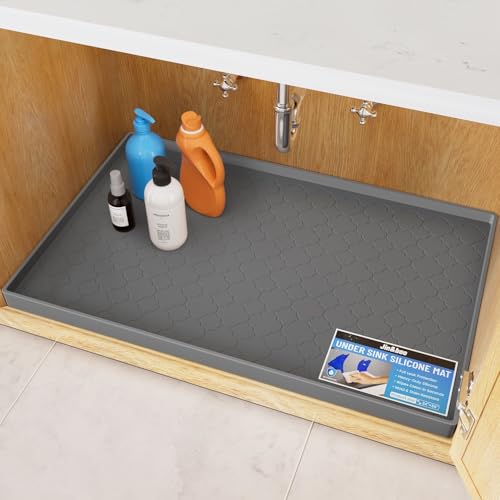 Jin&Bao Waterproof Under Sink Mat 34x22 for Kitchen and Bathroom,...