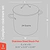 Stainless Steel Stockpot with Tempered Glass Lid 24 Quart, Durable 18/0 Stainless Steel, Impact-Bonded Base for Even Heating, Riveted Handles, Oven & All Stove Compatible, Safe Up To 500°F (260°C) #1