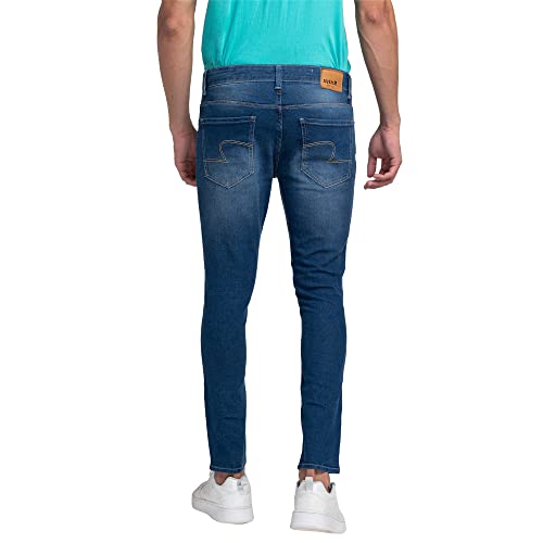 Image of Spykar Men's Kano Slim Fit Mid-Rise Jeans (Ankle Length)