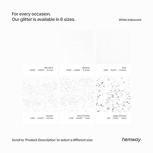 Hemway Ultra Sparkle Glitter White Iridescent 100g Microfine - Image 3