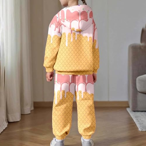 Conjunto de dos piezas con capucha camiseta manga larga y pantalón estampado #256 2