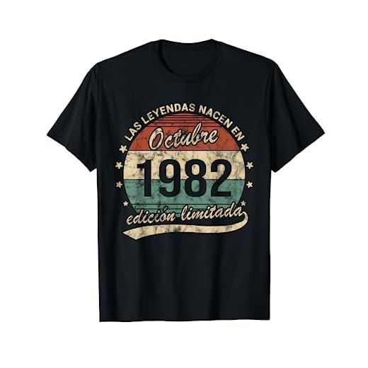 Leyendas Nacen Octubre 1982 40 Años Cumpleaños Retro Camiseta