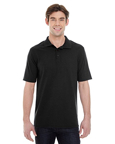 Hanes FreshIQ X-Temp Pique Polo Black XL