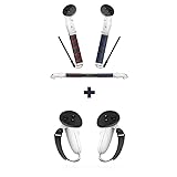 AMVR 3-IN-1 Extension Grips Compatible with Meta/Oculus Quest 3 Accessories&AMVR Controller Grips Compatible with Meta/Oculus Quest 3, Silicone Accessories Non-Slip Handle Cover(Not for Charging Dock) -  M AMVR