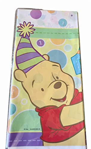 Pooh's 1st Birthday 54in X 102in Plastic Tablecover by Pooh Birthday